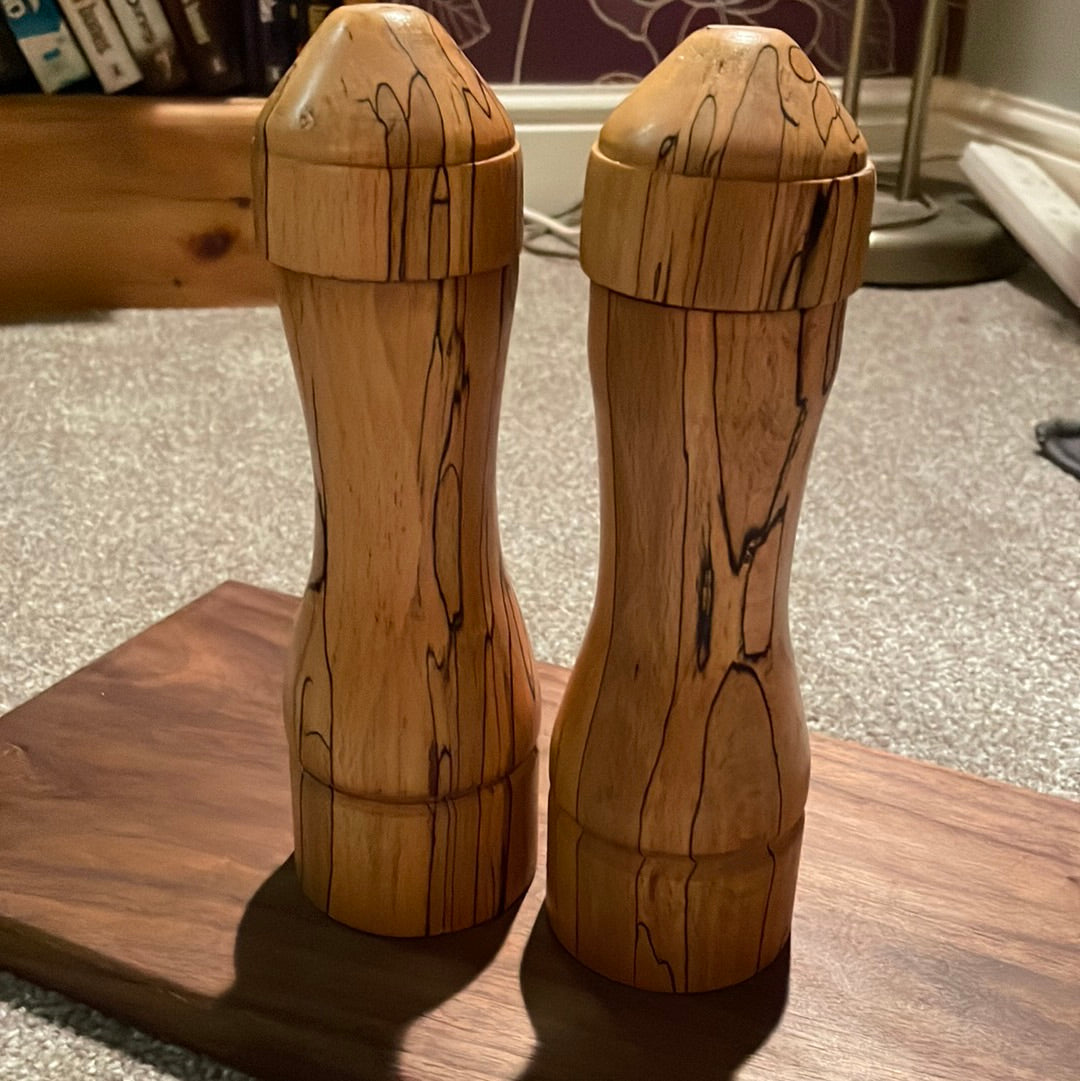 Spalted Beech Salt and Pepper Grinders