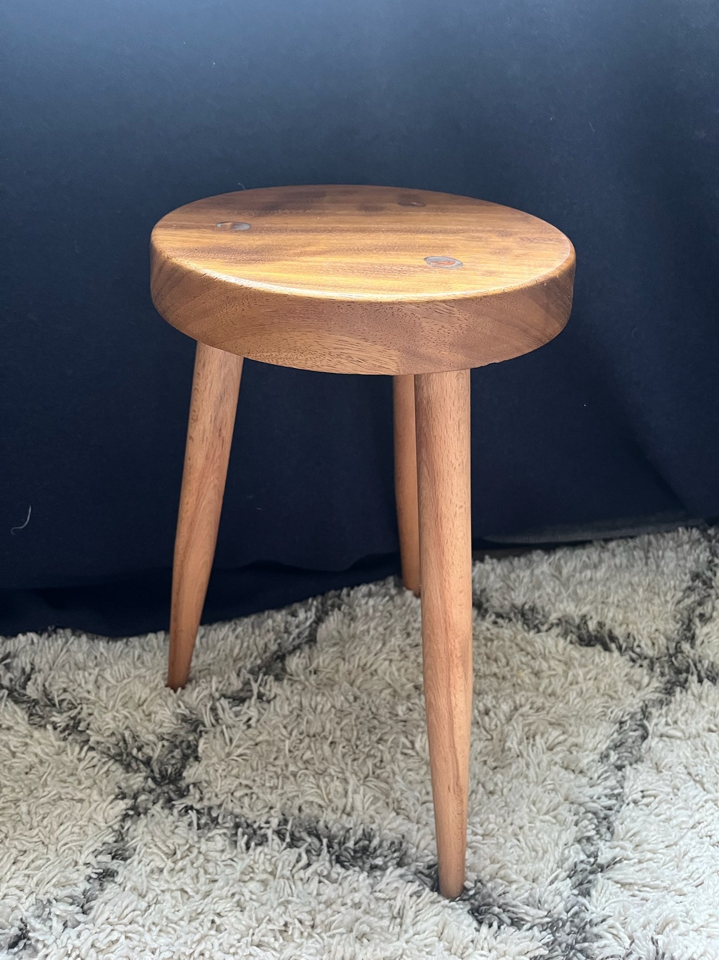 Walnut/Beech '3 legged' Stool