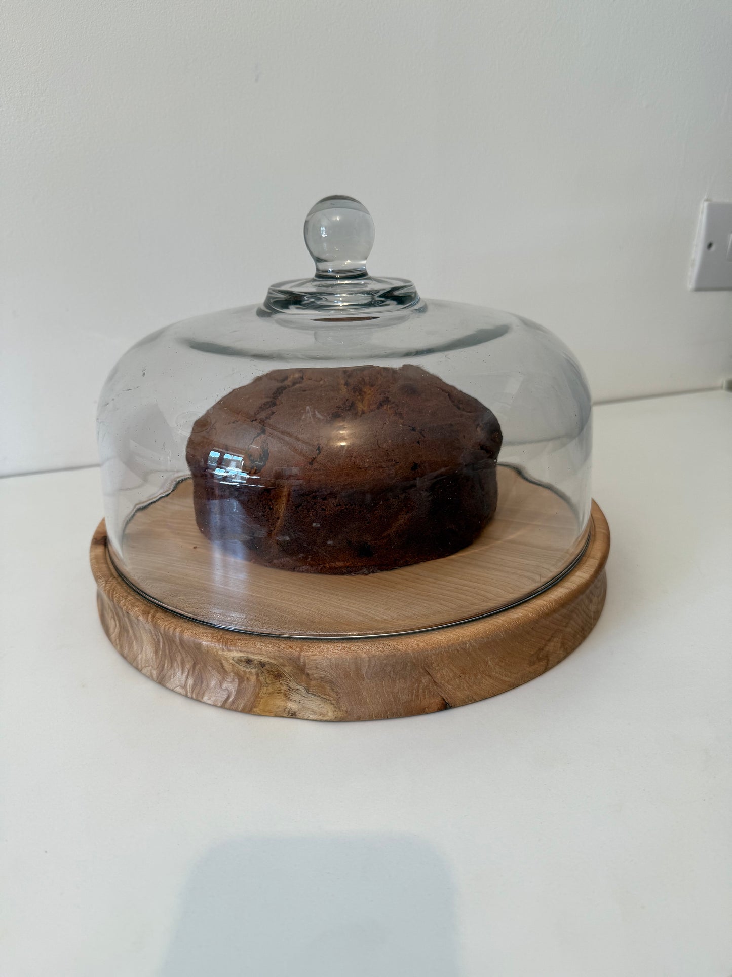 Sycamore Cheese/Cake Board with fitted cloche