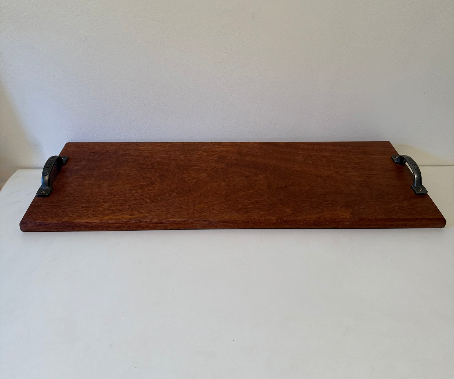 Chopping / Mezze / Cheese / Serving Board with ‘Cheeseboard & Mezze’ cast iron handles - Large
