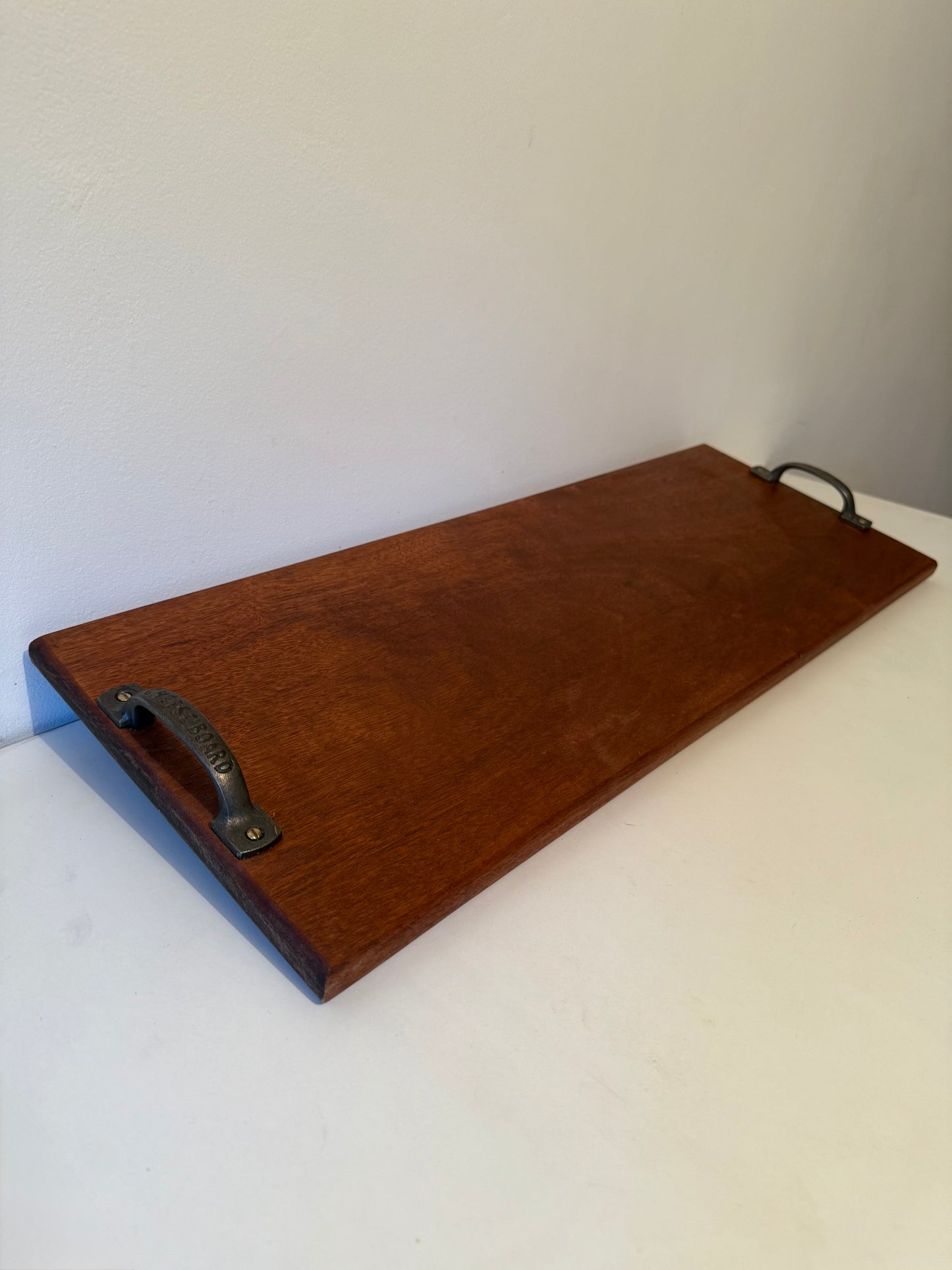 Chopping / Mezze / Cheese / Serving Board with ‘Cheeseboard & Mezze’ cast iron handles - Large