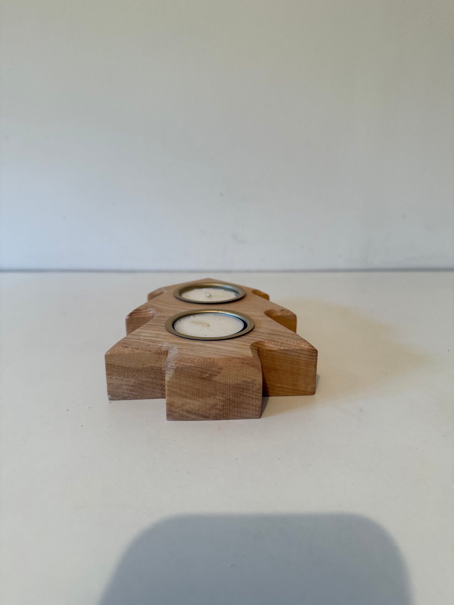Oak Christmas Tree Tealight Holders - Small