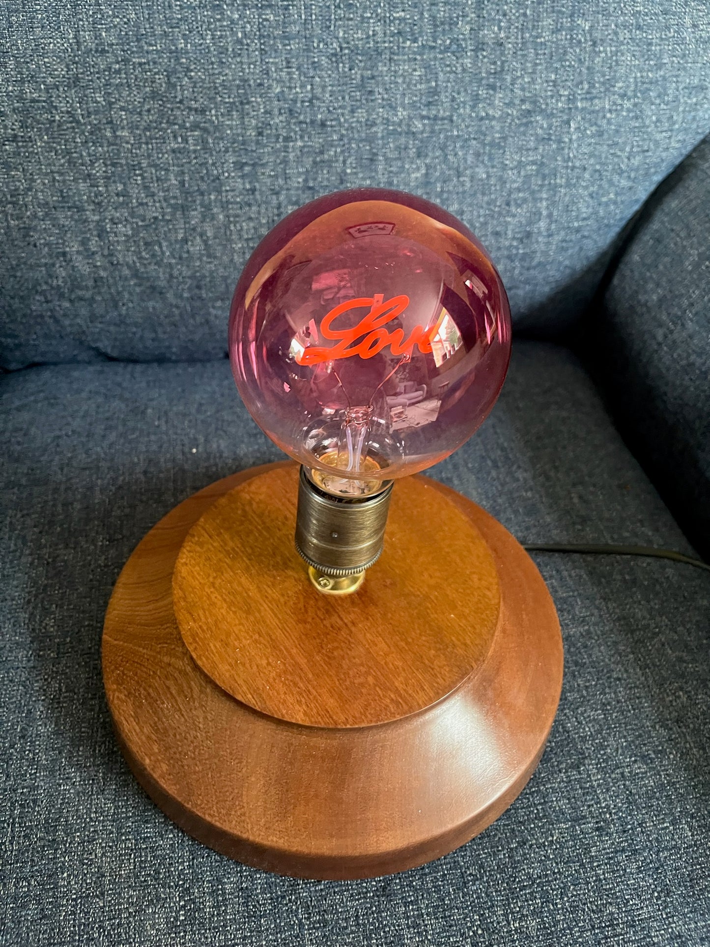 Table Lamp with ‘Love’ bulb