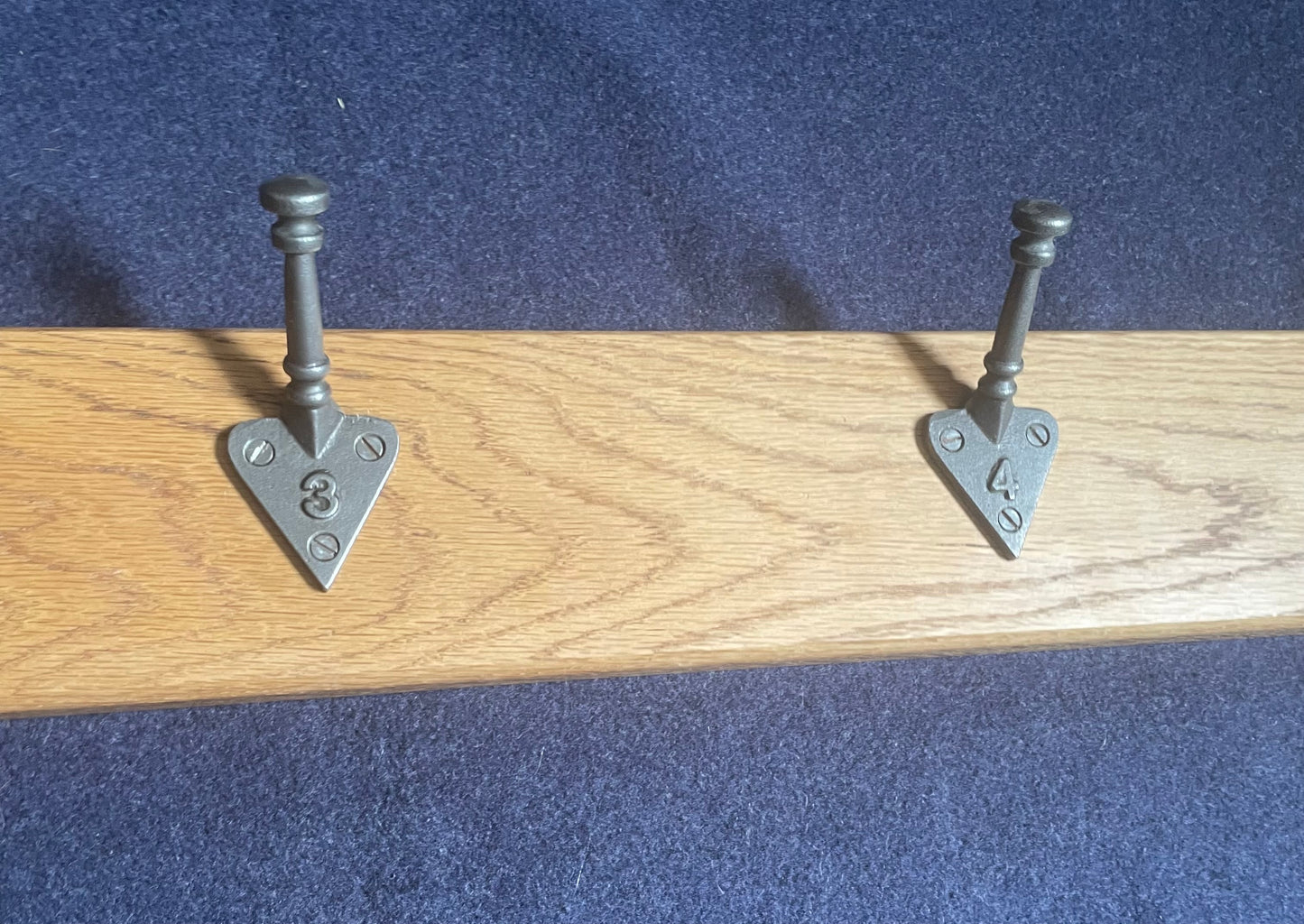 Mounted wall hooks (1 thru 5)