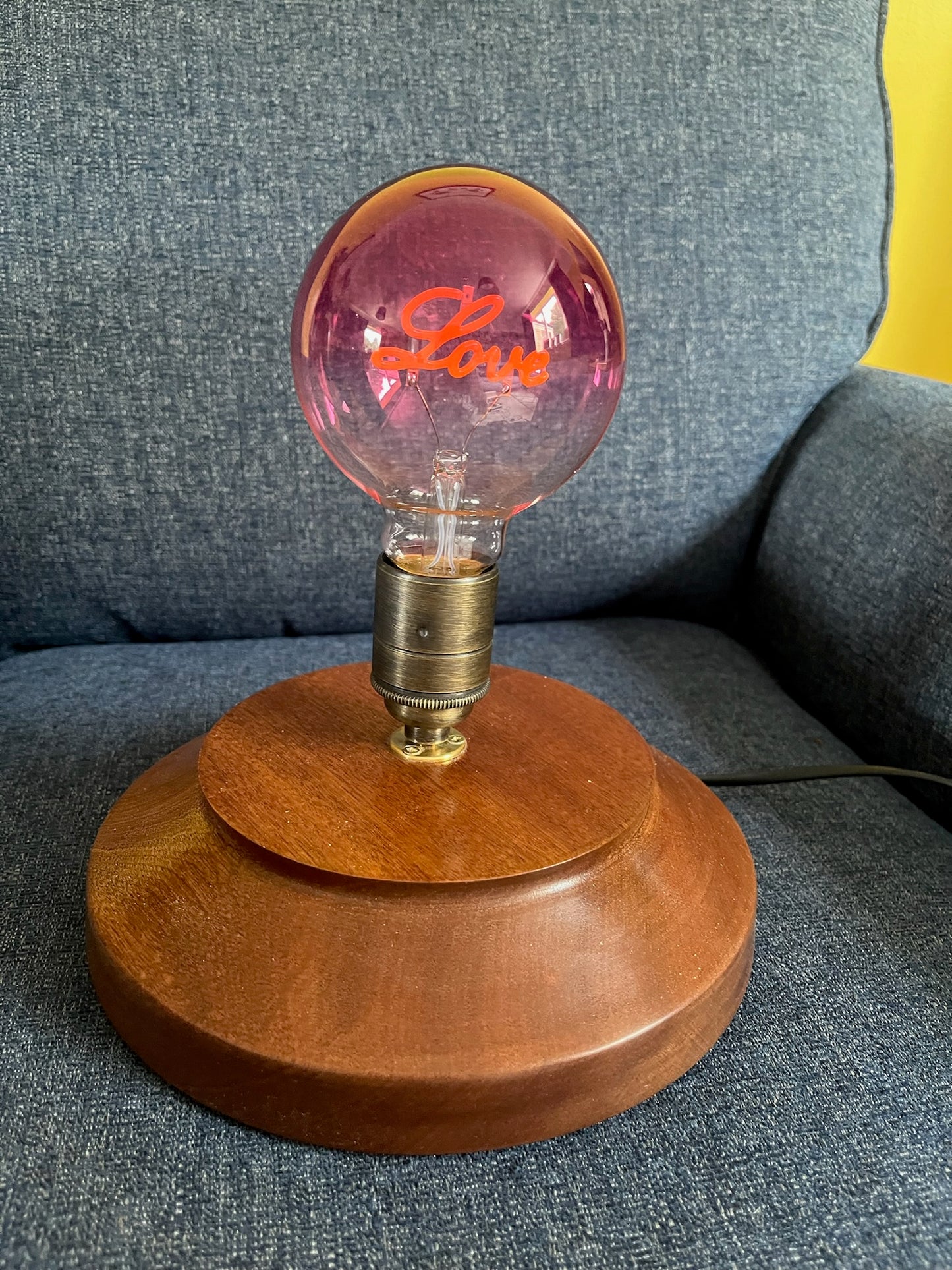 Table Lamp with ‘Love’ bulb