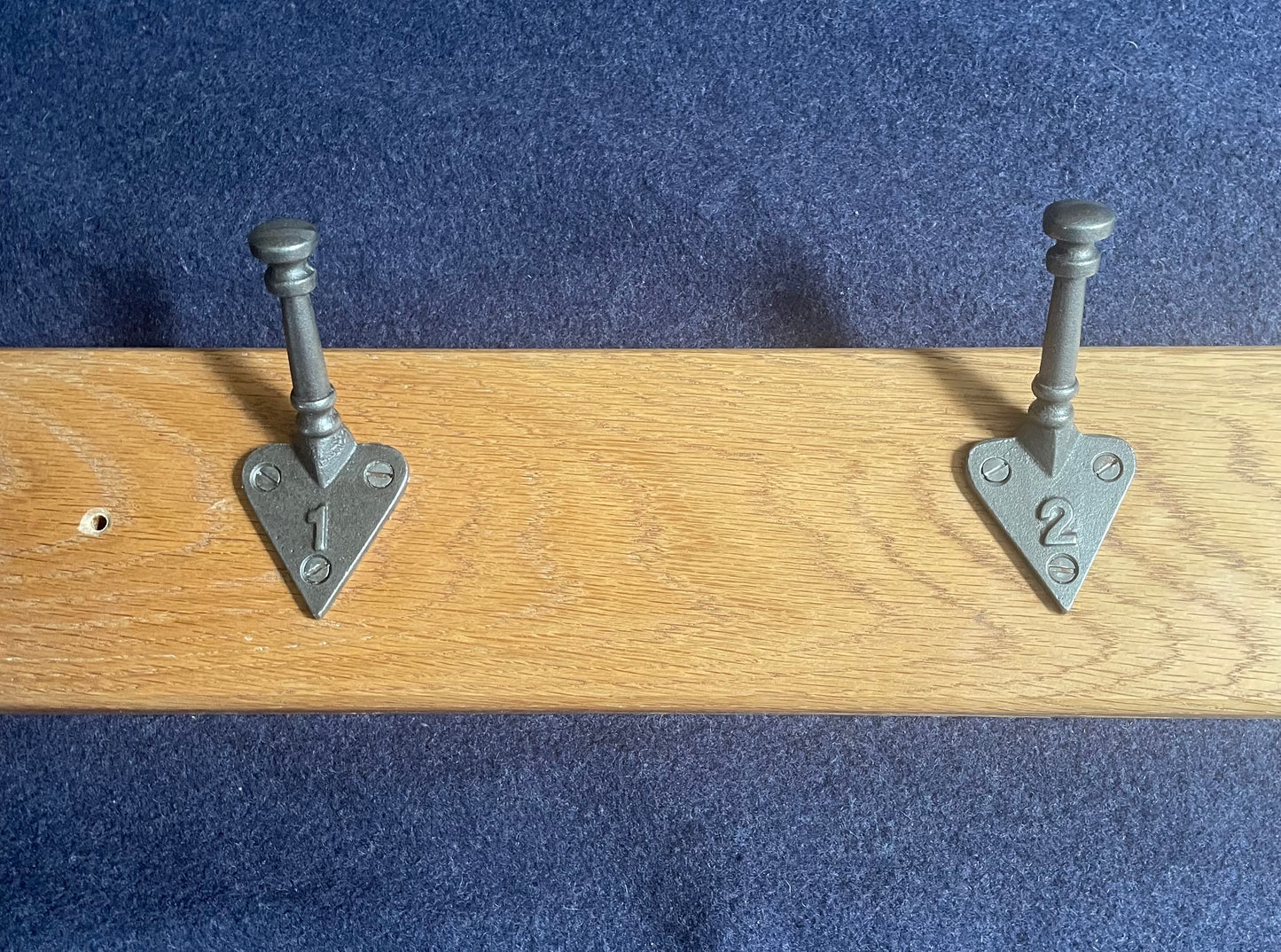 Mounted wall hooks (1 thru 5)