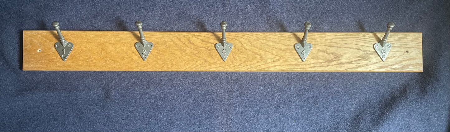 Mounted wall hooks (1 thru 5)